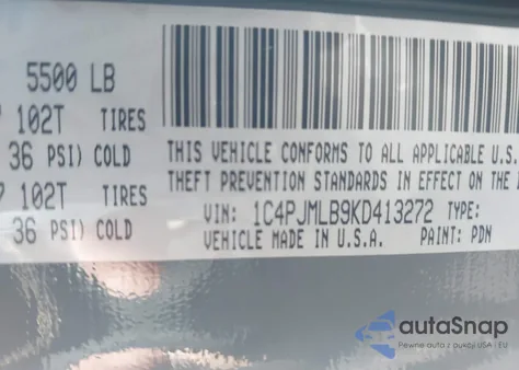 2019 Jeep Cherokee Latitude Plus 4X4 from USA, damaged, VIN 1C4PJMLB9KD413272